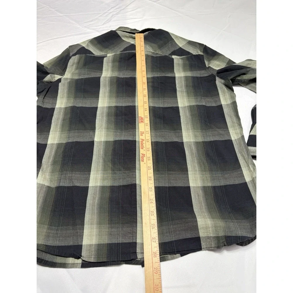 Rock &‎ Republic Shirt Mens Size XL Green Button Down Long Sleeve With Pockets